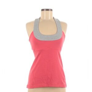 Lululemonn Salmon PInk/ Light Gray  Racerback Tank Top Sz 8